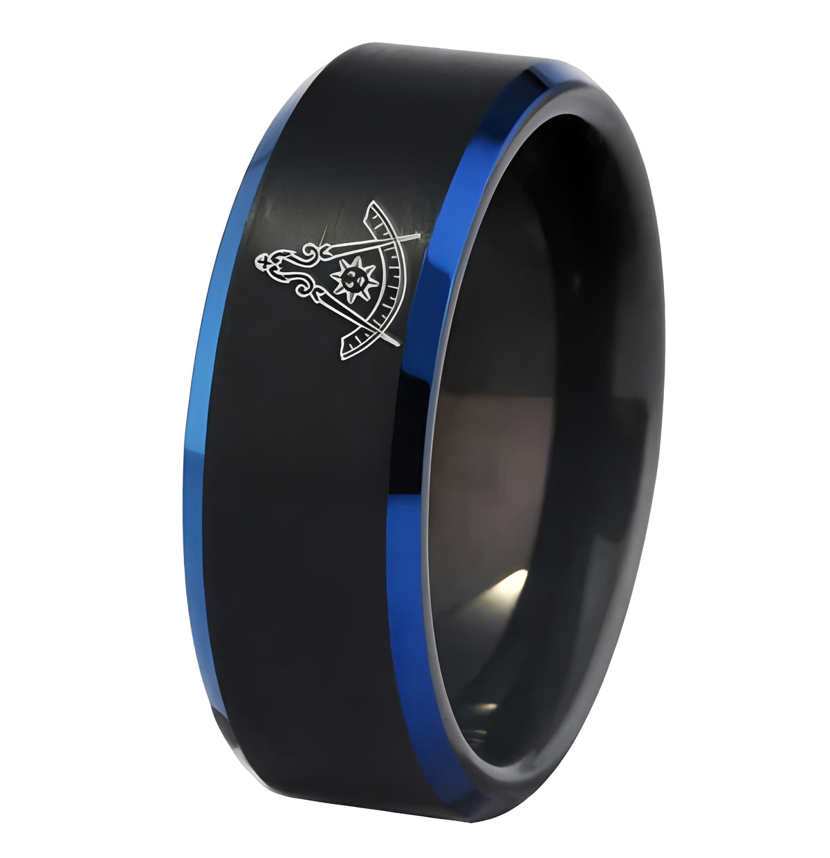 Past Master Blue Lodge California Regulation Ring - Black Stone Color - Bricks Masons