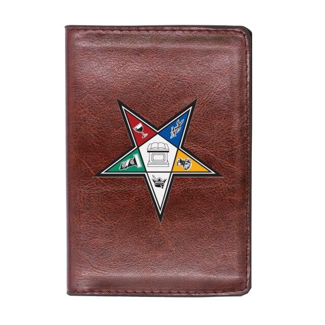 OES Wallet - With Passport & Credit Card Holder (Black & Brown) - Bricks Masons