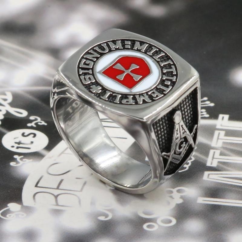 Rose Croix Scottish Rite Knights Templar Masonic Ring - Bricks Masons