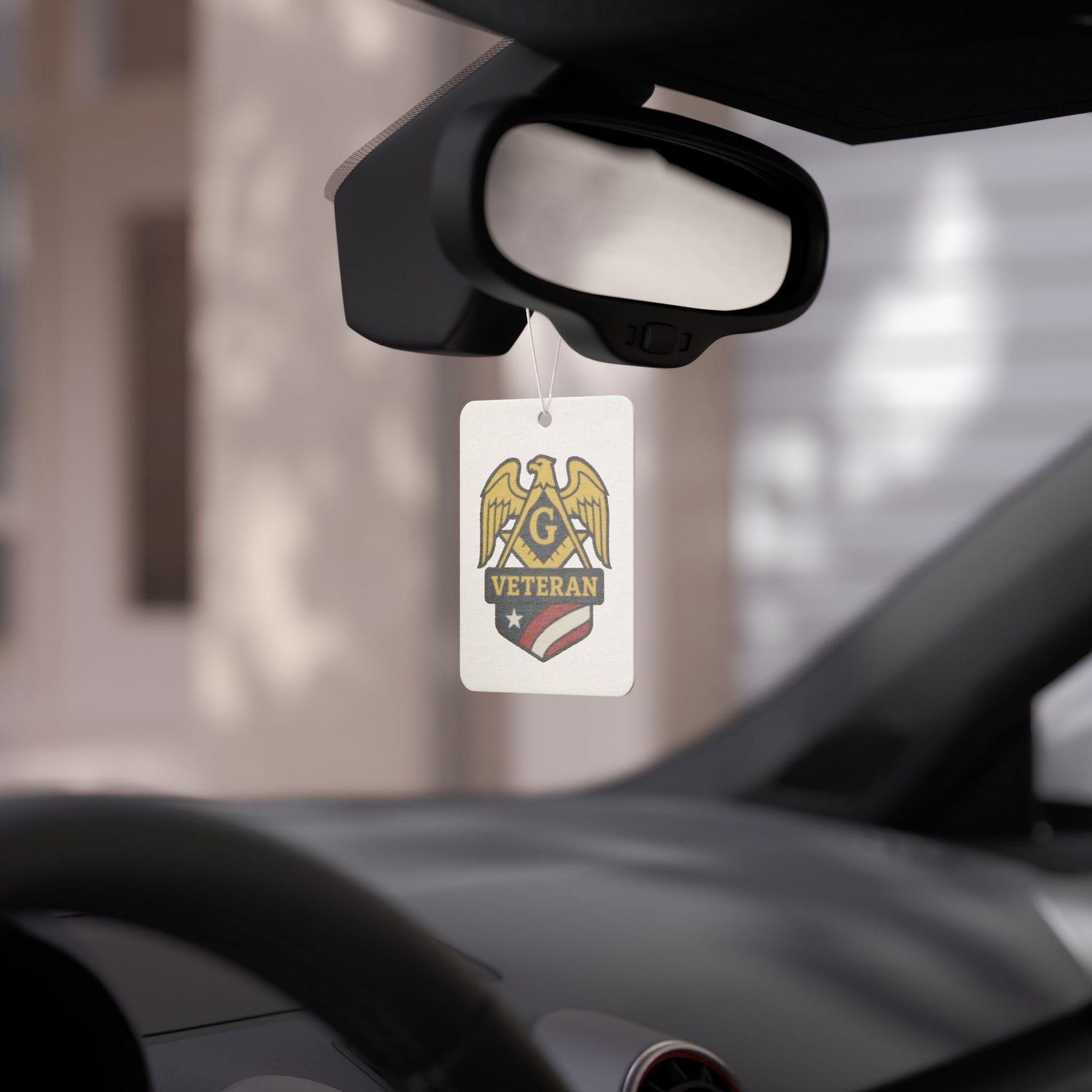 Master Mason Blue Lodge Car Air Freshener - Veteran Mason - Bricks Masons