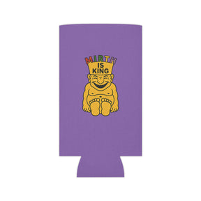 Royal Order of Jesters Can Cooler - Mirth is King Vibrant Yellow & Purple Colors - Bricks Masons