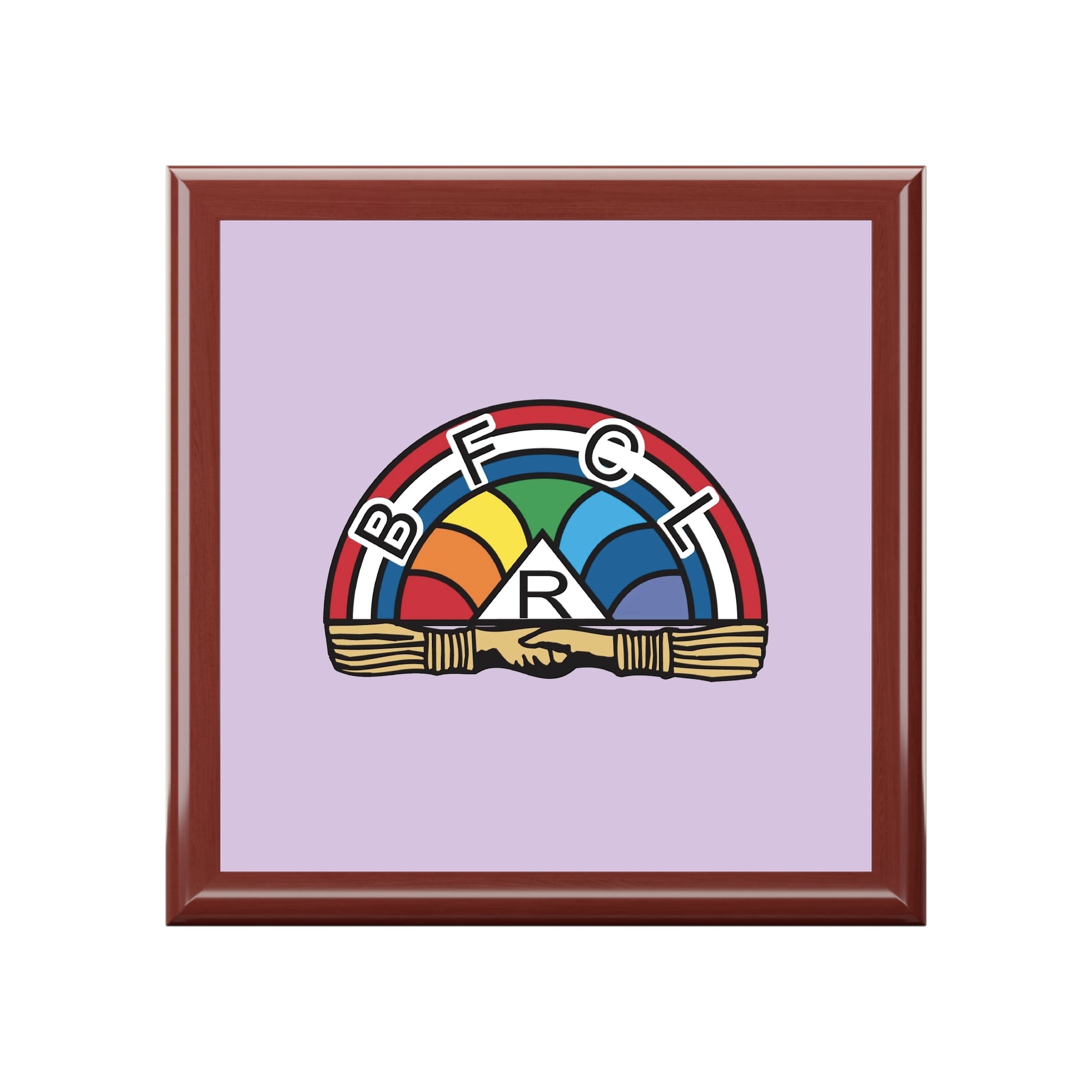 International Order of The Rainbow For Girls Jewelry Box - Classic Rainbow Emblem