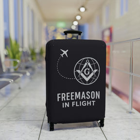 Master Mason Blue Lodge Luggage Cover - Freemason in Flight S&C G Emblem