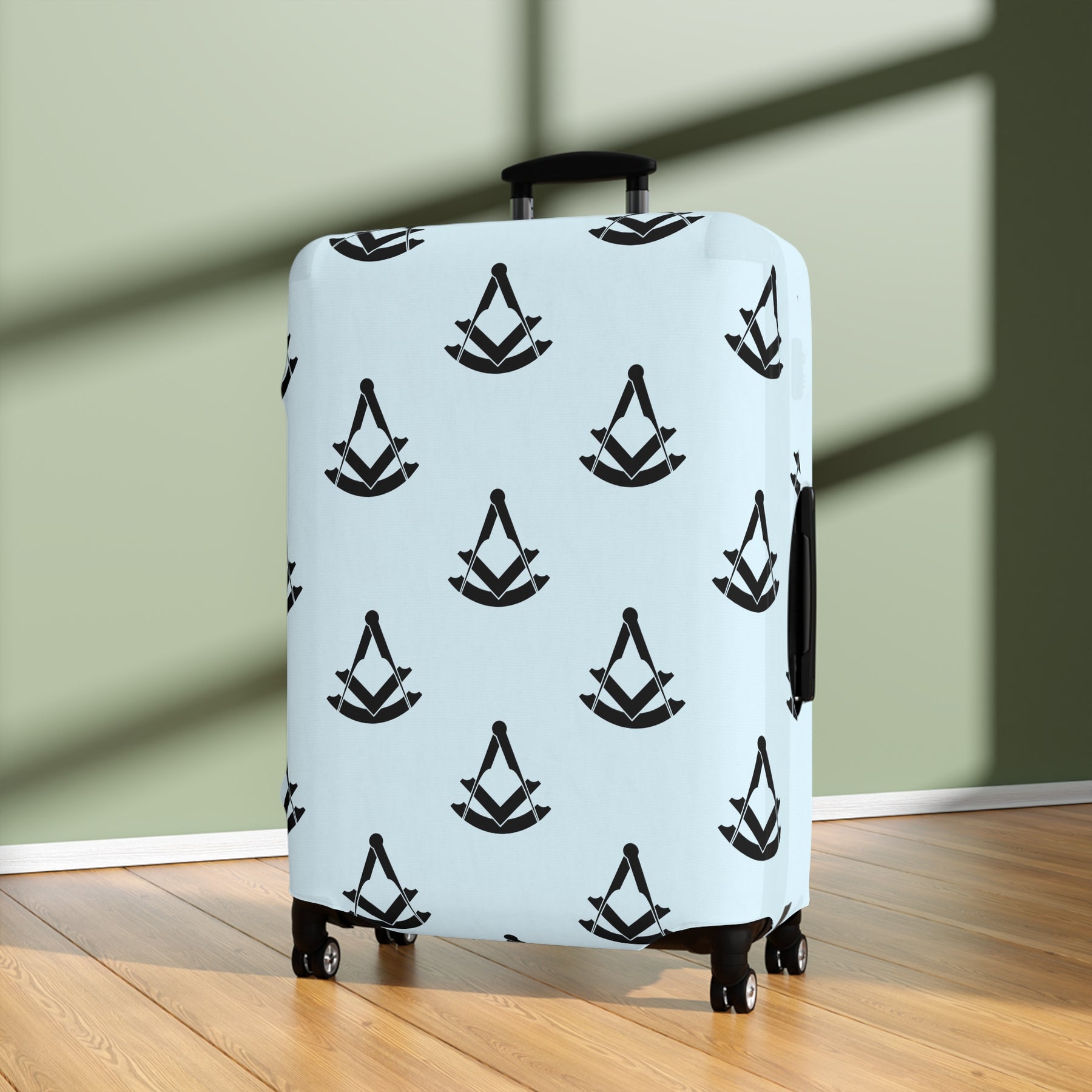 Past Master Blue Lodge Luggage Cover - Square & Compasses with Quadrant Emblem