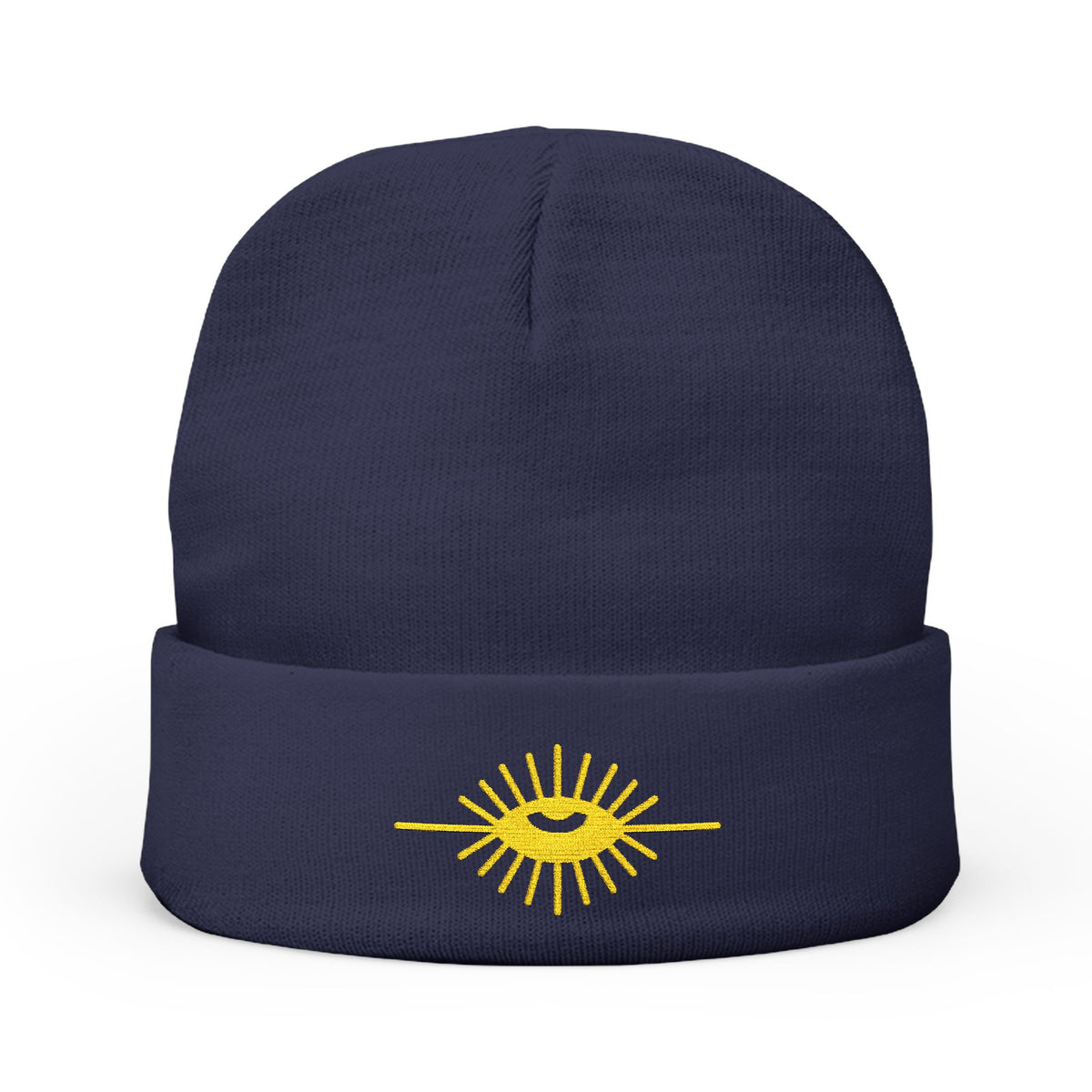 Knights of the All Seeing Eye Beanie - Knit Embroidery Emblem - Bricks Masons