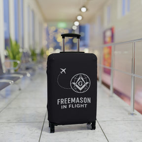 Master Mason Blue Lodge Luggage Cover - Freemason in Flight S&C G Emblem