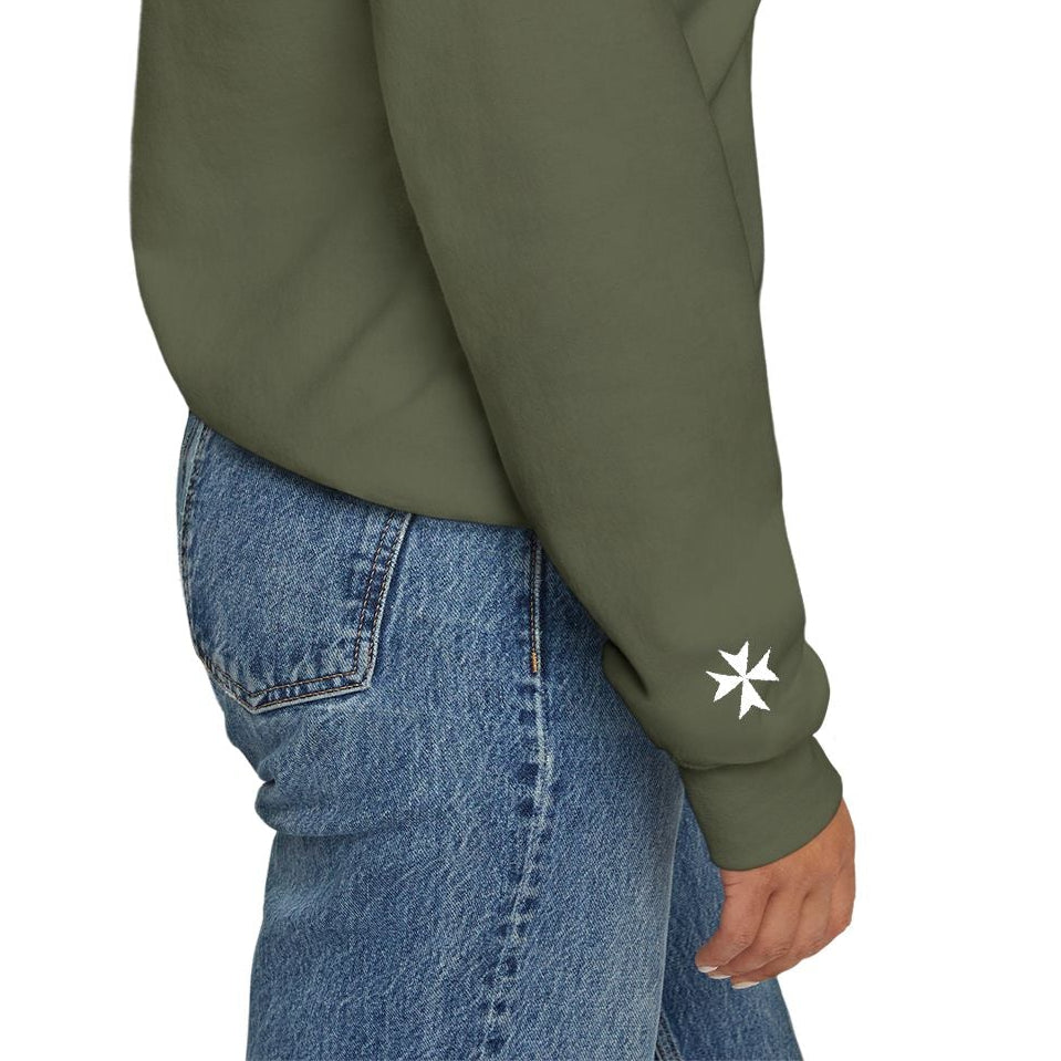 Order of Saint Lazarus Sweatshirt - Crewneck Classic Embroidery - Bricks Masons