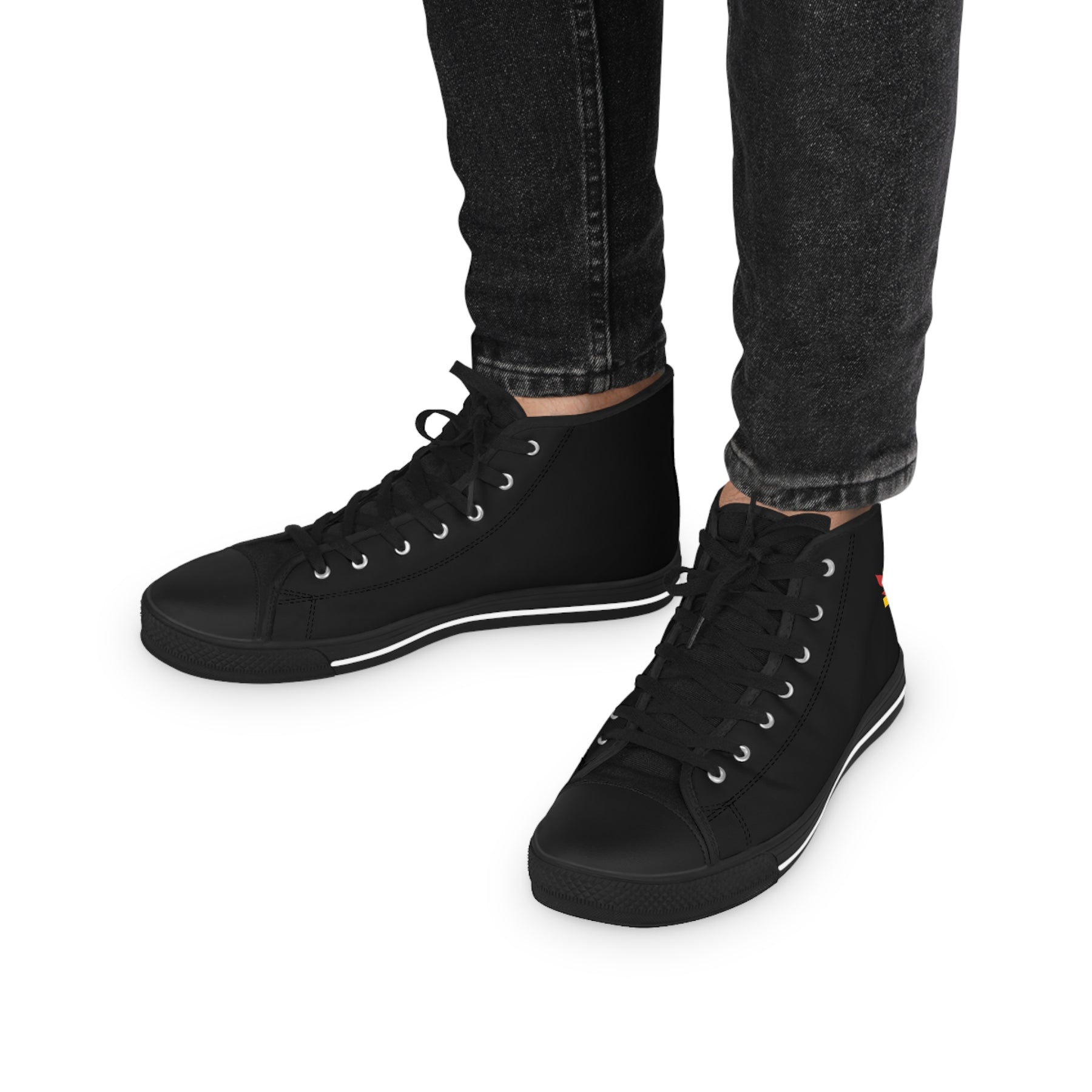 Red Branch of Eri Sneaker - High Top Black & White Golden Emblem Red Branch - Bricks Masons