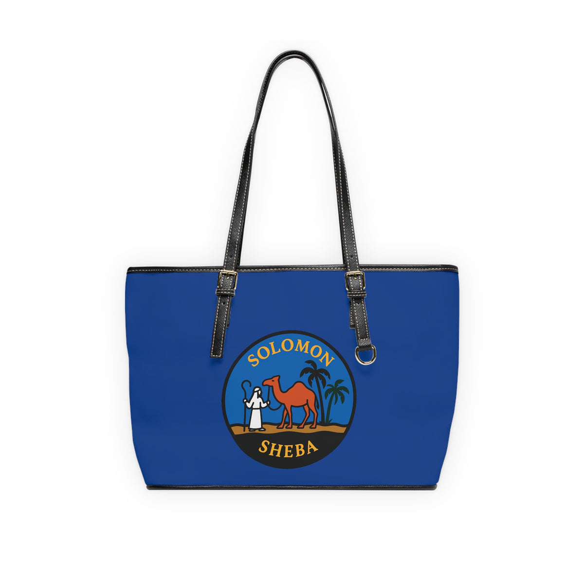 Queen of the South Handbag - Blue PU Leather With Ample Interior - Bricks Masons