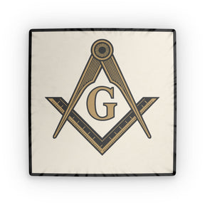 Master Mason Blue Lodge Pillow - Square & Compasses with G - Bricks Masons