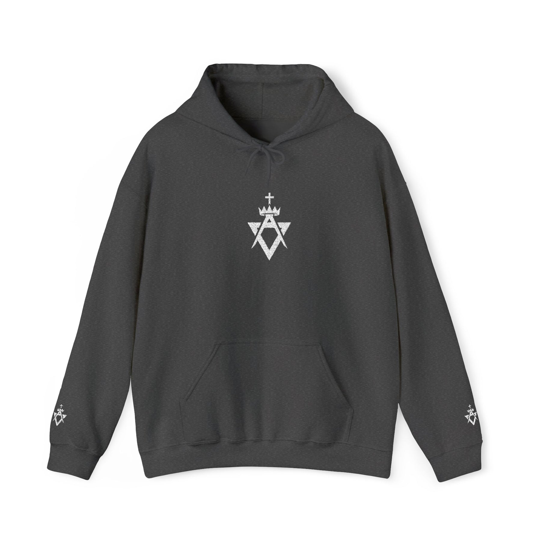 Allied Masonic Degrees Hoodie - Soft Cotton Poly Blend Embroidered Front Motif - Bricks Masons