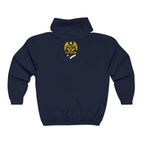 Master Mason Blue Lodge Hoodie - Veteran Mason Zip Up Jacket - Bricks Masons