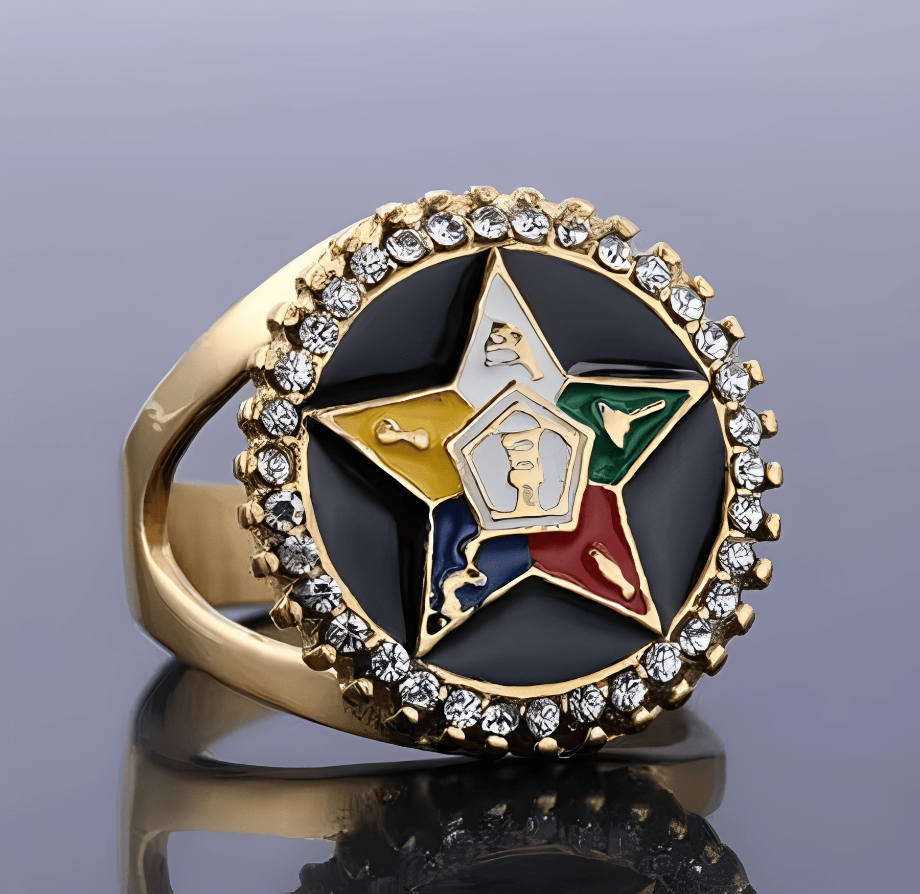 OES Ring - Gold Stainless Steel - Bricks Masons
