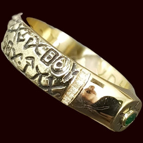 King Solomon Kabbalah Signet Ring 2.2 cm 9 g Gold Art 1321 - Bricks Masons