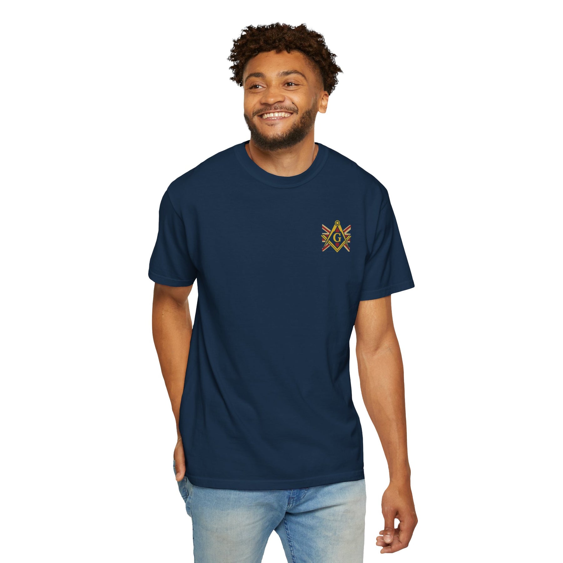 Master Mason Craft T-Shirt - United Kingdom Mason Garment-Dyed Tee - Bricks Masons