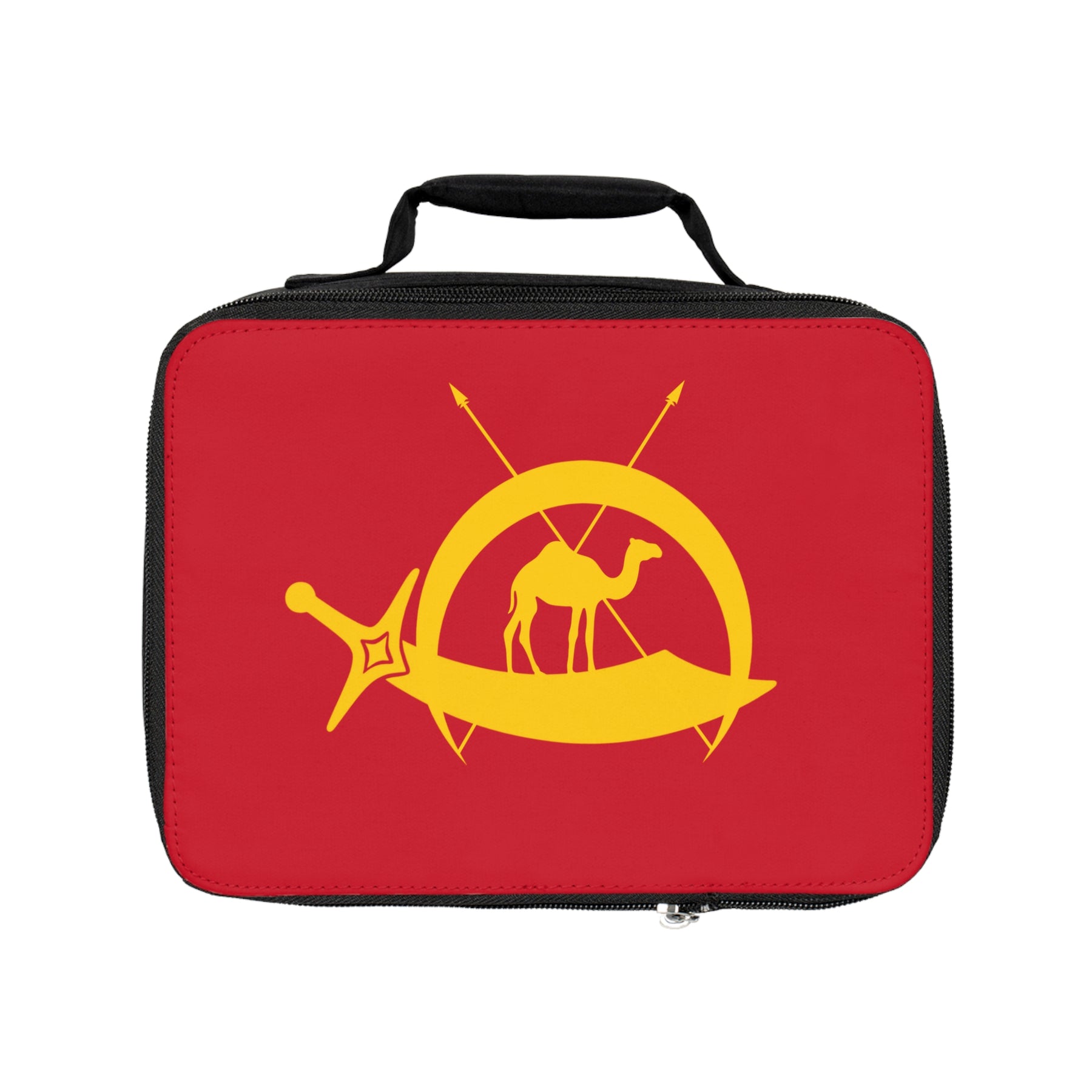 DOKO Lunch Bag - Red Fully Insulated With Zipper Closure - Bricks Masons