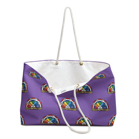International Order of The Rainbow For Girls Travel Bag - Purple Weekender Bag - Bricks Masons