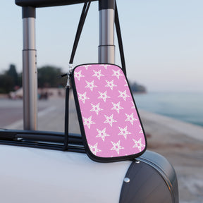OES Passport Wallet - Pink With White Stars - Bricks Masons