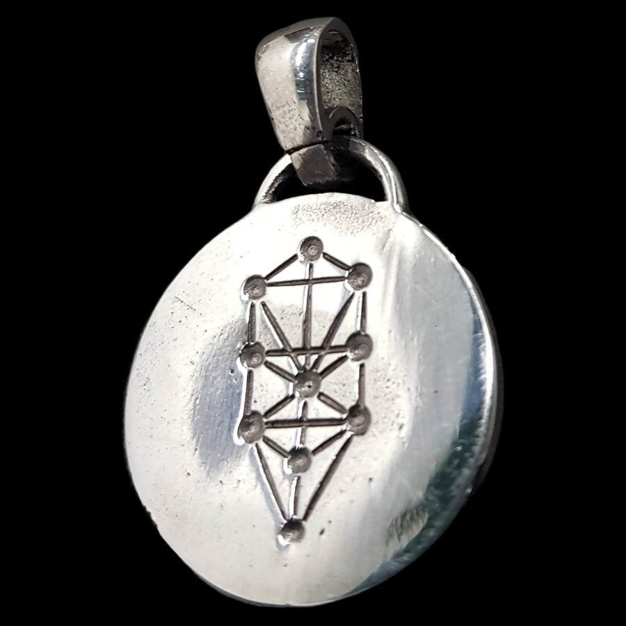 I said Kabbalah CLEANSING ENERGY Tav Hei Kaf Name of God 08 CAHETEL in silver 2.5 Cm 9 Gr Art 1362 - Bricks Masons