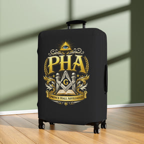 Master Mason Blue Lodge Luggage Cover - PHA Square & Compass G & Eye