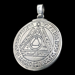 Solomon Pendant Sixth and Fourth Pentacle consecrated to the Sun Silver 3.6 cm 25 g Art 1168 - Bricks Masons