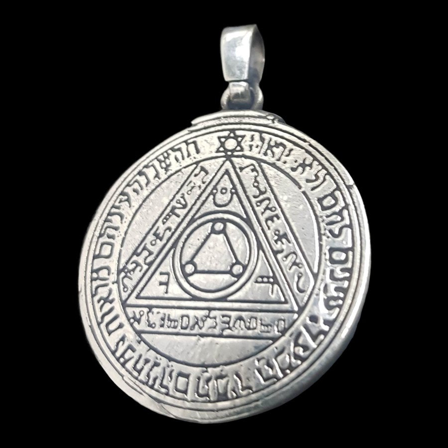Solomon Pendant Sixth and Fourth Pentacle consecrated to the Sun Silver 3.6 cm 25 g Art 1168 - Bricks Masons