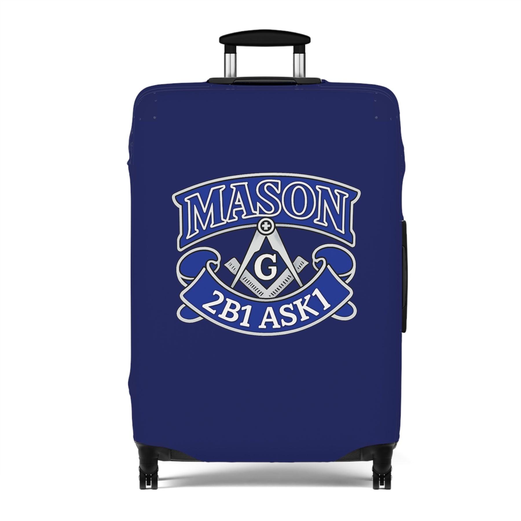 Master Mason Blue Lodge Luggage Cover - 2B1 ASK1 Square & Compass G Emblem