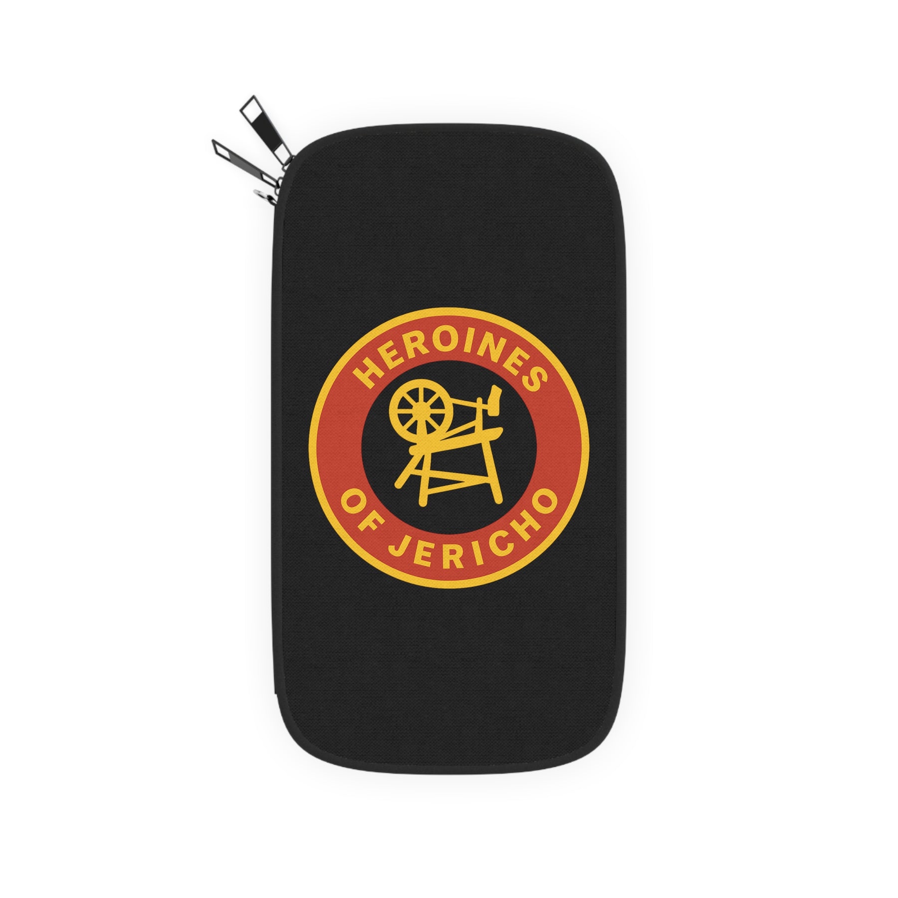 Heroines of Jericho Passport Wallet - Red & Black With Shoulder & Wrist Strap - Bricks Masons