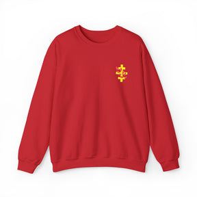 Red Branch of Eri Sweatshirt - Left Chest Embroidered Motif - Bricks Masons