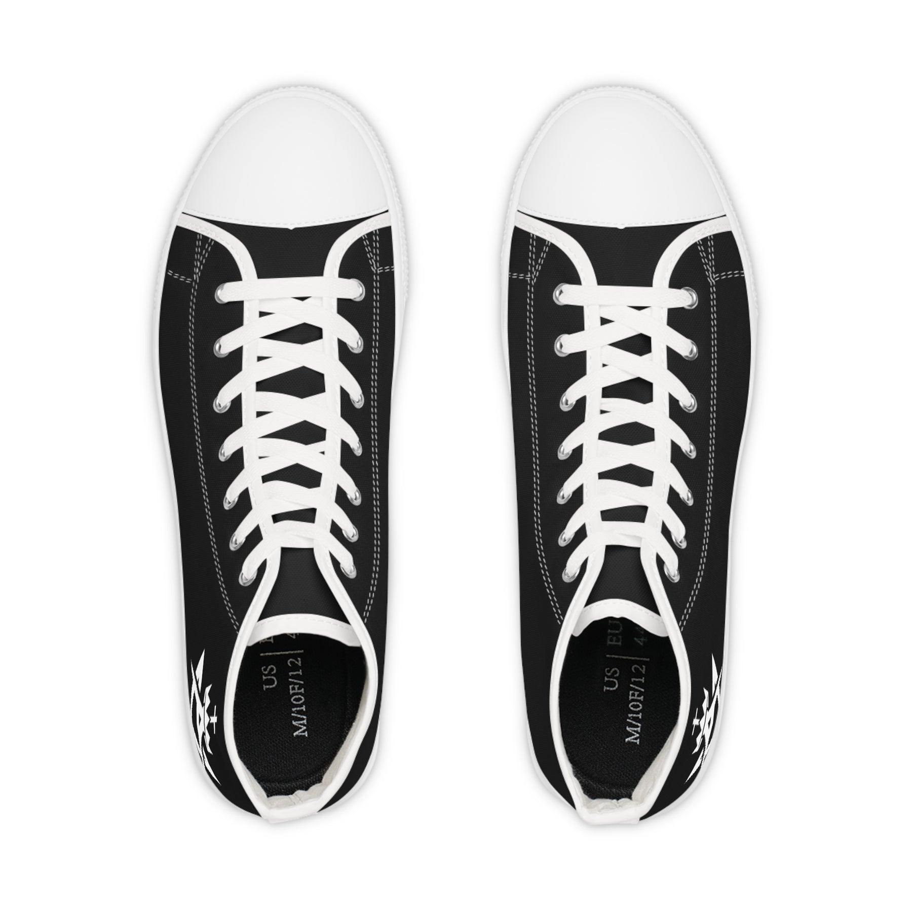 Allied Masonic Degrees Sneaker - High Top Black & White AMD White Emblem - Bricks Masons