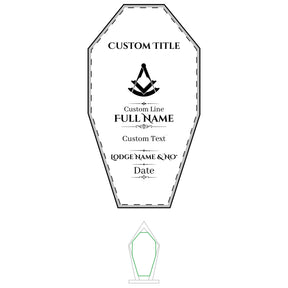 Past Master Blue Lodge Plaque - Square Compass & Quadrant Engraving with Customization