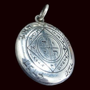 Wicca Pendant Fifth Pentacle Saturn Silver 3 Cm Art 119 - Bricks Masons