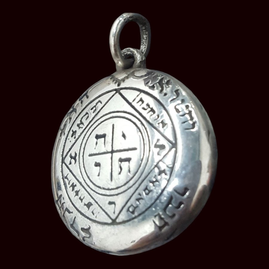 Wicca Pendant Fifth Pentacle Saturn Silver 3 Cm Art 119 - Bricks Masons