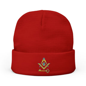 International Masons Beanie - Knit Embroidery Emblem - Bricks Masons