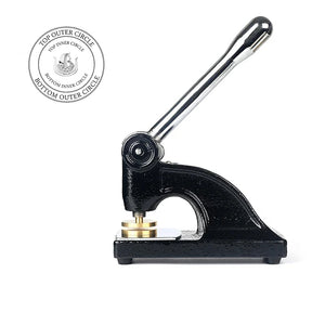 Imperial Daughters Of Isis Long Reach Seal Press - Heavy Embossed Stamp Black Color Customizable - Bricks Masons