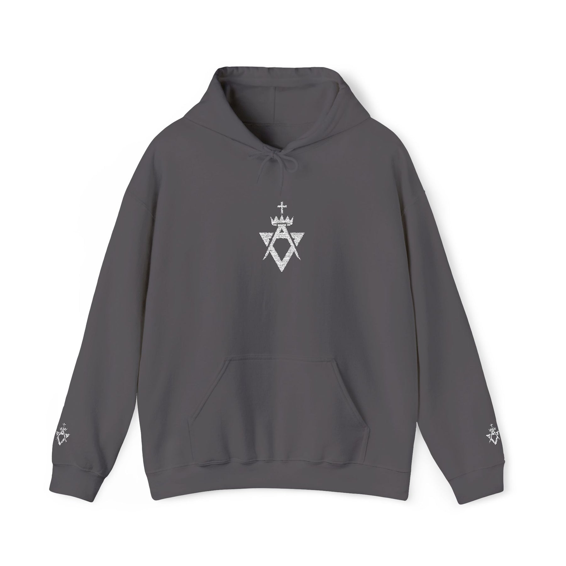 Allied Masonic Degrees Hoodie - Soft Cotton Poly Blend Embroidered Front Motif - Bricks Masons