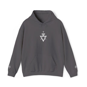 Allied Masonic Degrees Hoodie - Soft Cotton Poly Blend Embroidered Front Motif - Bricks Masons
