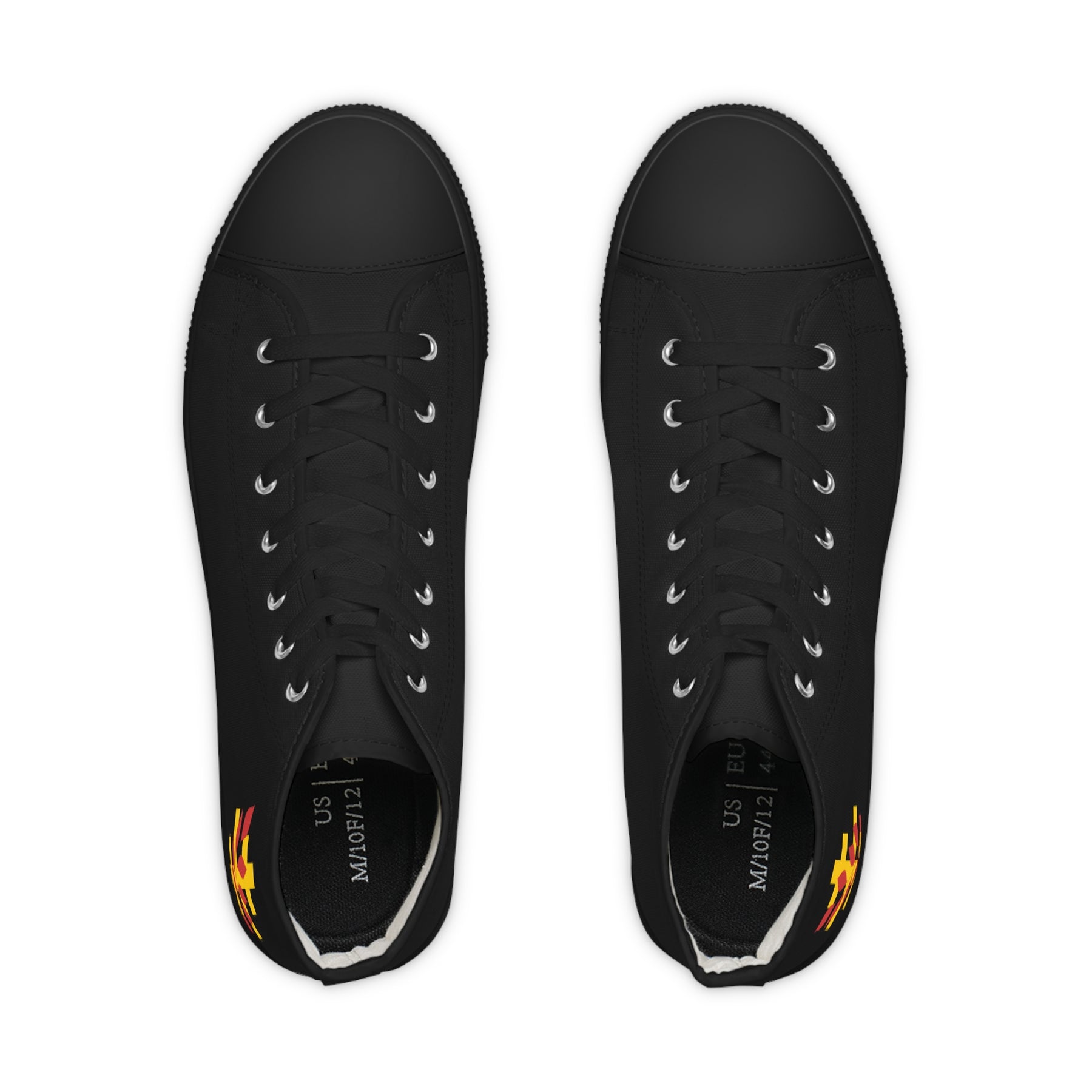 Red Branch of Eri Sneaker - High Top Black & White Golden Emblem Red Branch - Bricks Masons