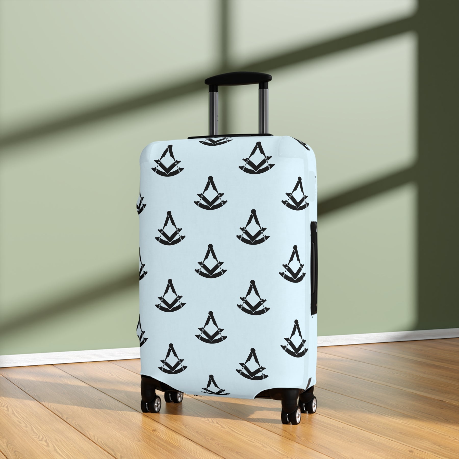 Past Master Blue Lodge Luggage Cover - Square & Compasses with Quadrant Emblem