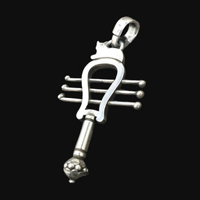 Egyptian Sistrum Pendant of the Goddess Isis 4 cm 11 g Silver Art 1217 - Bricks Masons