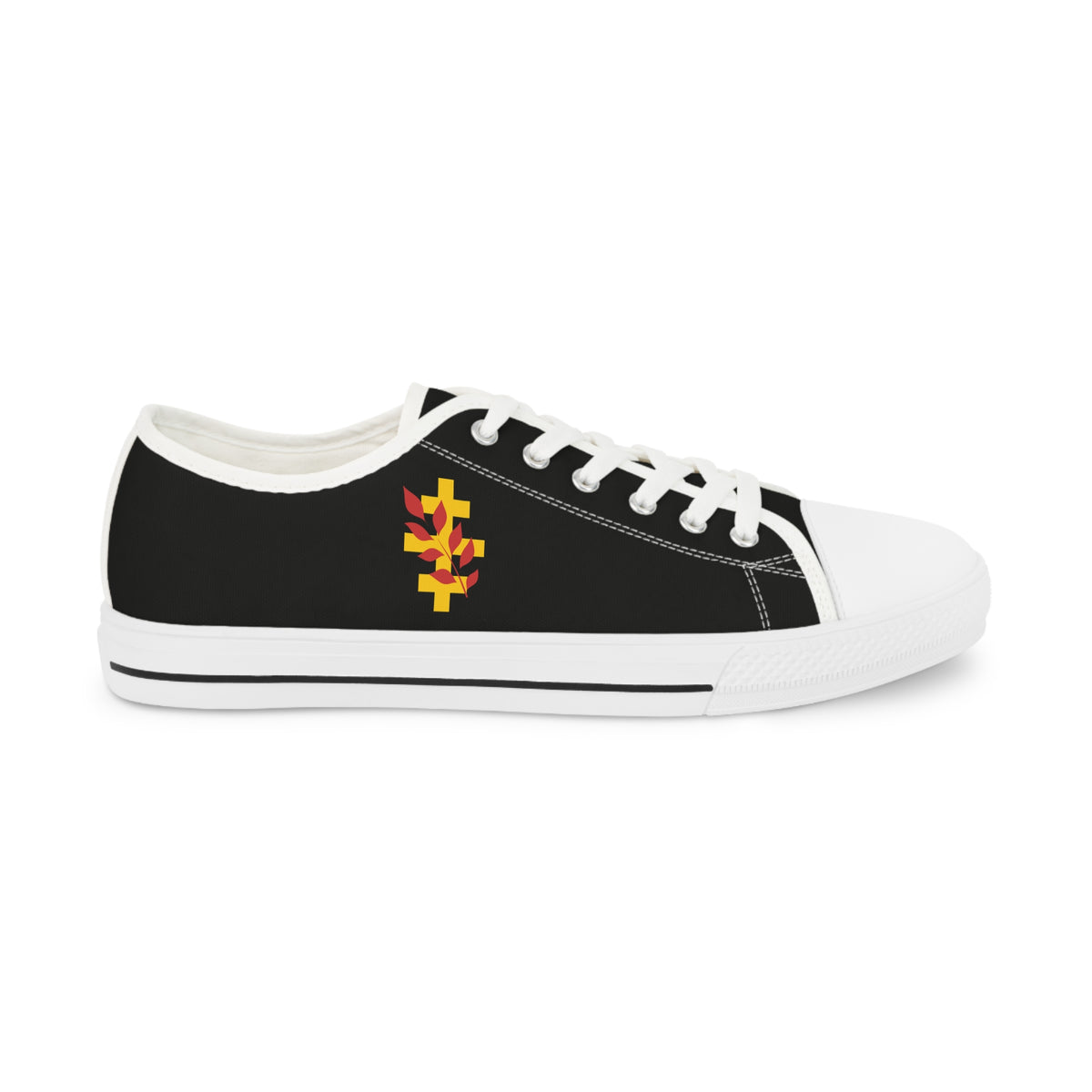 Red Branch of Eri Sneaker - Low Top Sneaker Black & White Gold Emblem Red Branch - Bricks Masons