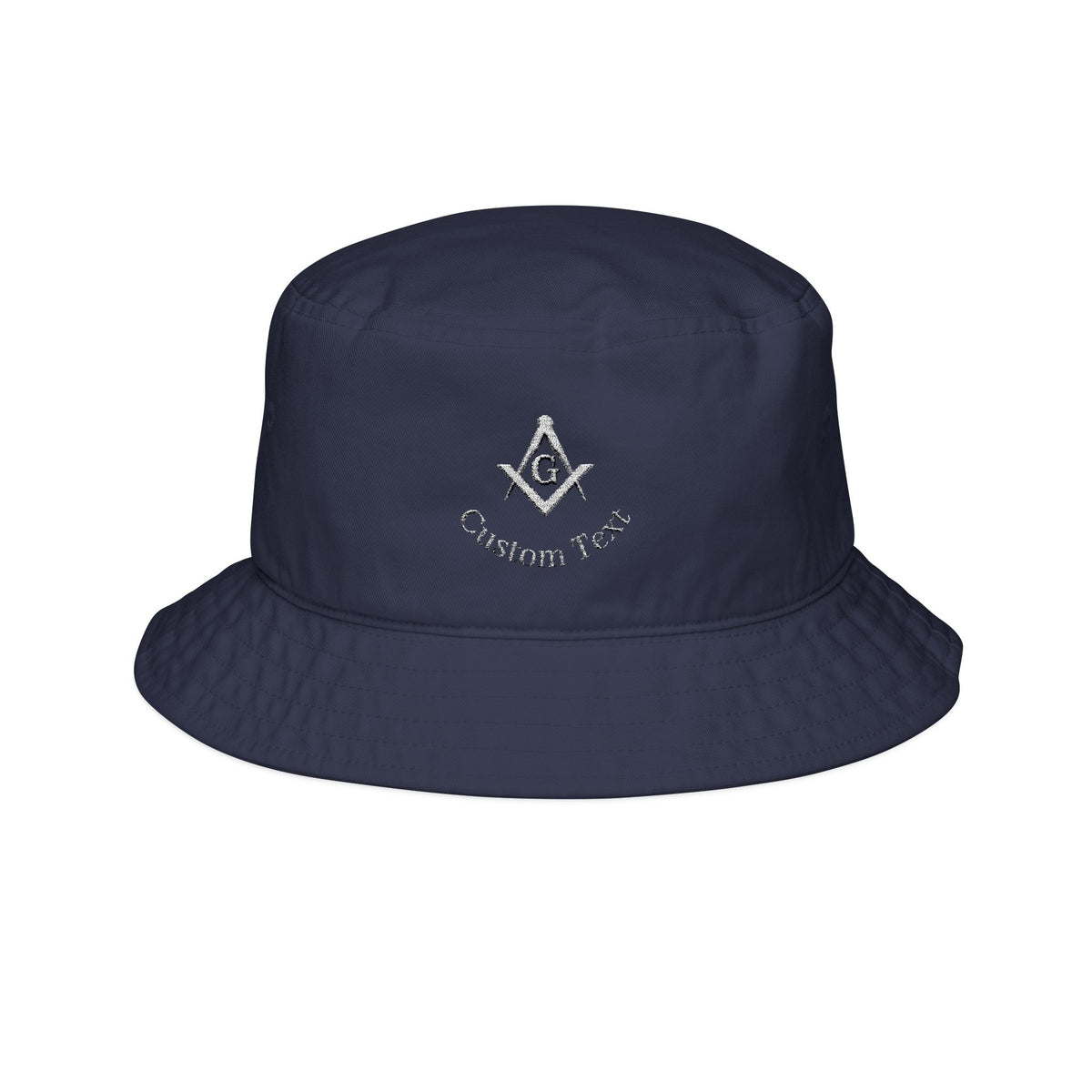 Master Mason Blue Lodge Bucket Hat - Square & Compass G Embroidery with Customization