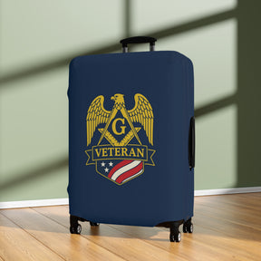 Master Mason Blue Lodge Luggage Cover - S&C G Veteran Mason Emblem