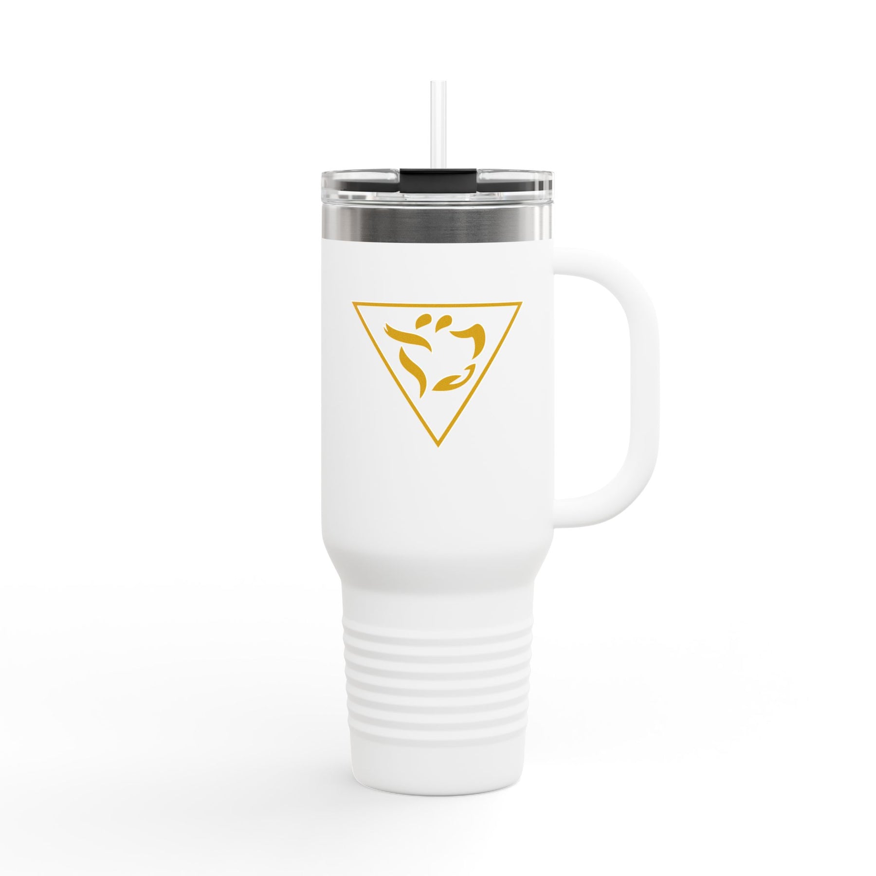 Grand Tiler of Solomon Ringneck Tumbler - White Stainless Steel & Insulated 40oz - Bricks Masons