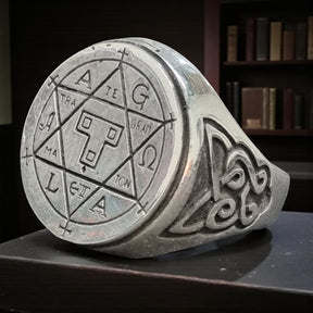 Hexagram Ring, Seal of Solomon, Silver, 1.5 cm, 12 g, Art. 1235 - Bricks Masons