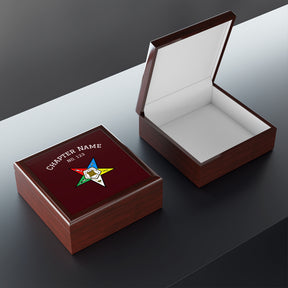 OES Jewelry Box - Colorful Eastern Star with Personalization
