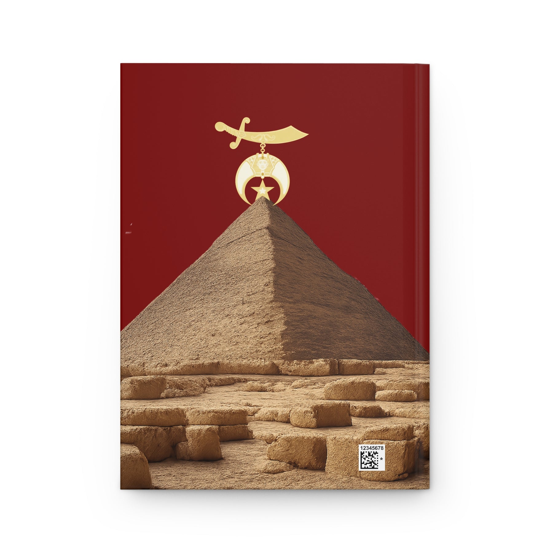 Shriners Journal - Maroon with Scimitar & Crescent Emblem with Customization - Bricks Masons