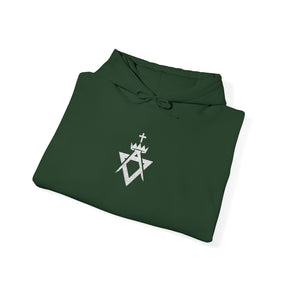Allied Masonic Degrees Hoodie - Soft Cotton Poly Blend Embroidered Front Motif - Bricks Masons