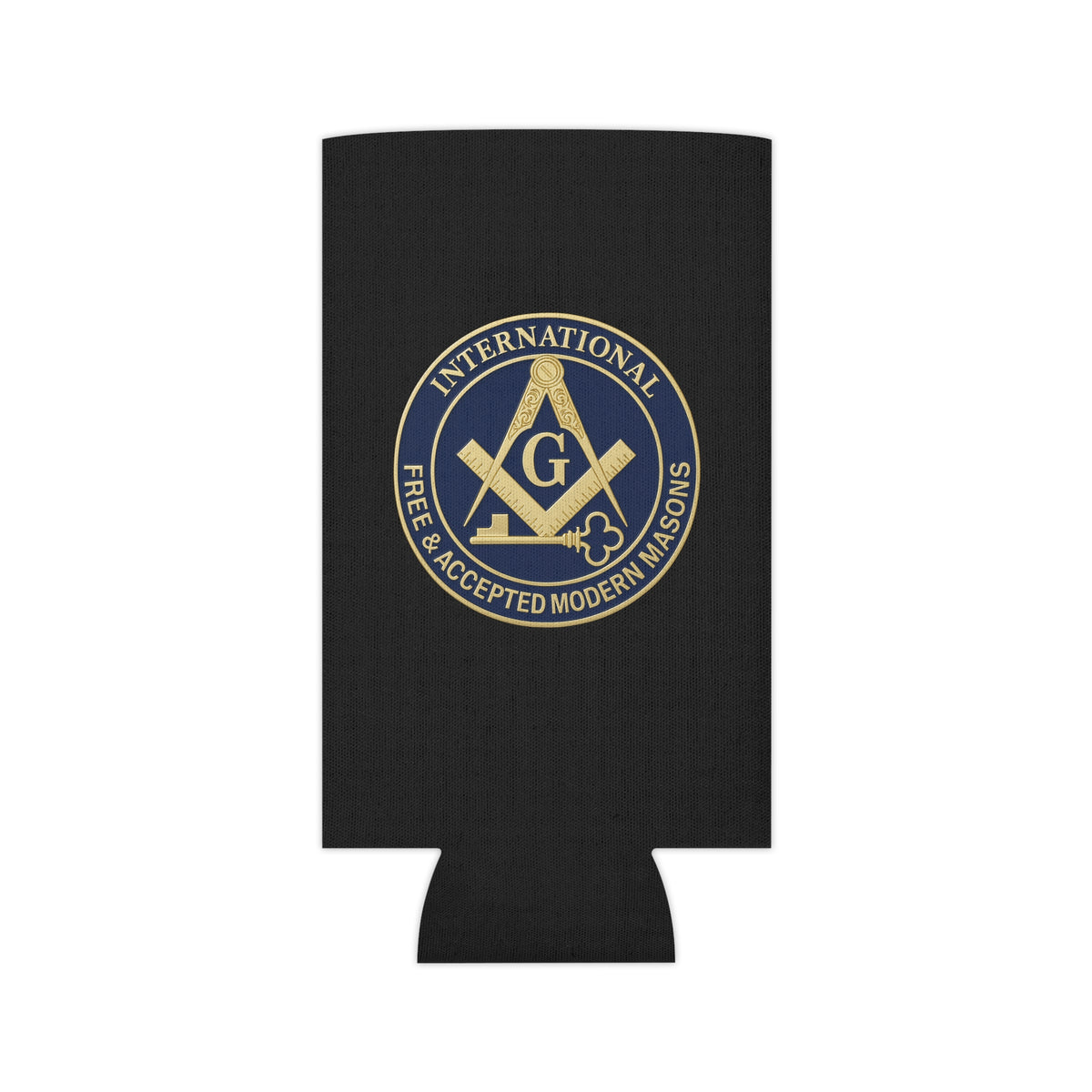 International Masons Can Cooler - Gold Square & Compass G - Bricks Masons