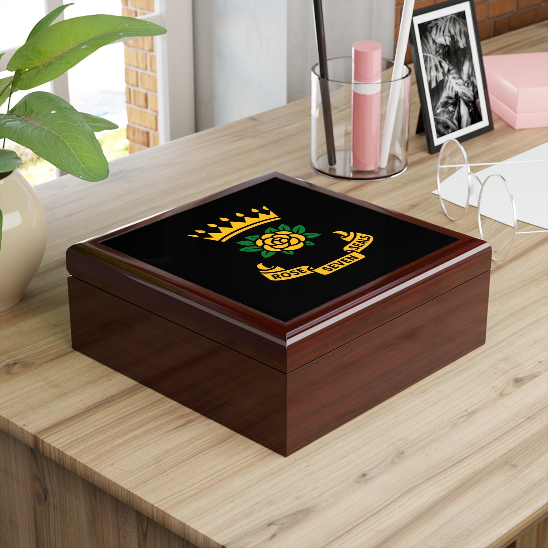 Rose of Seven Seals Jewelry Box - Royal Rose Emblem